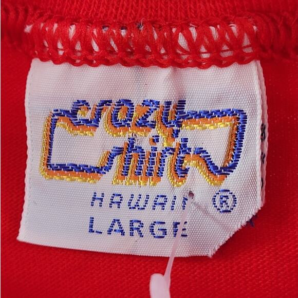 Vintage San Diego Embroidered Tee Crazy Shirts Single Stitch Red 90s Graphic - Picture 4 of 13